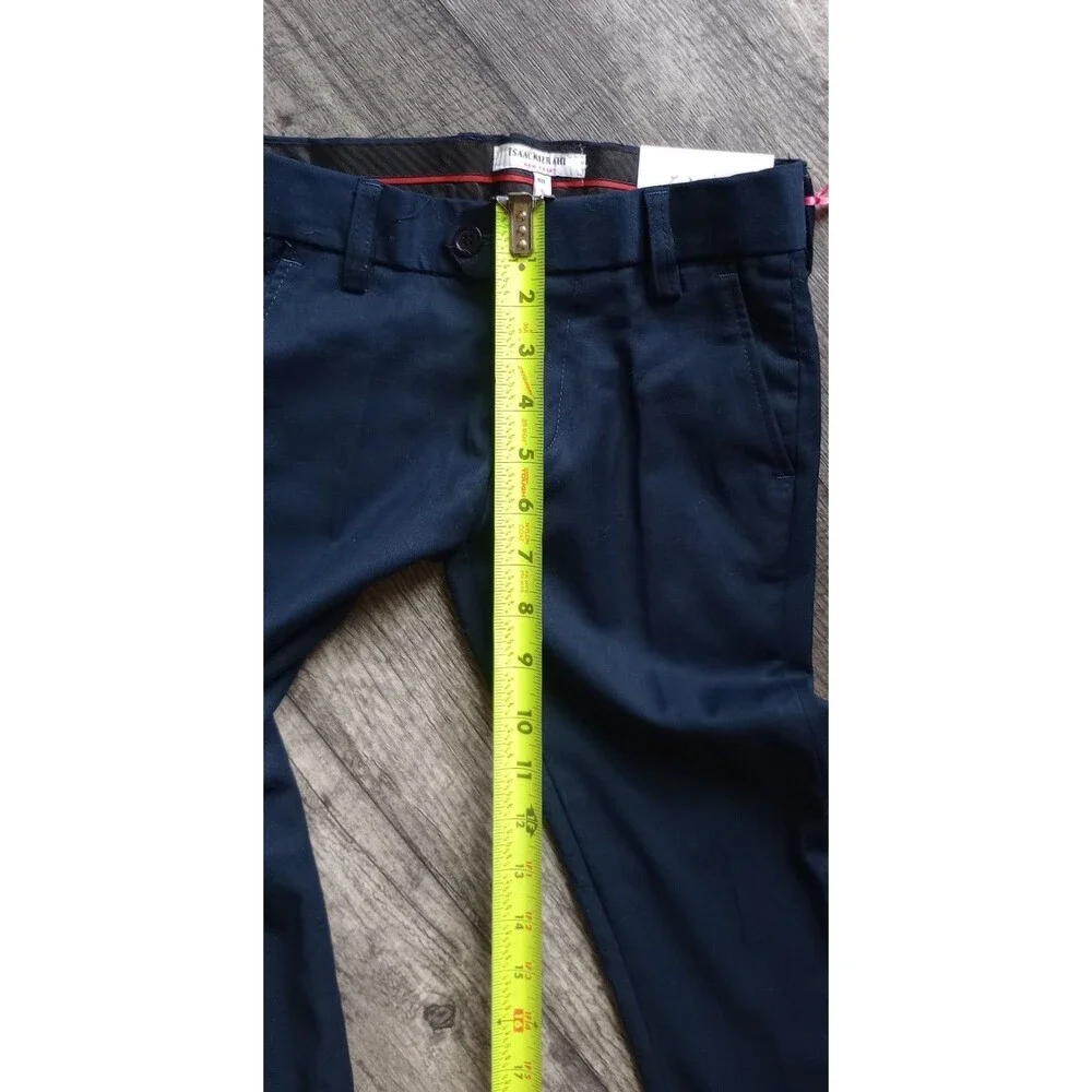 Isaac Mizrahi Boys 5 Slim Blue Tapered Leg Dress Pants, NWT